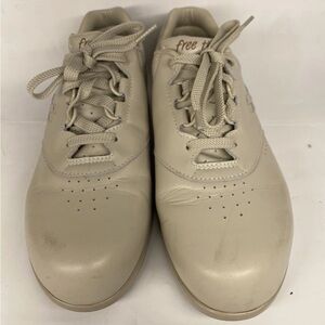 SAS Free Time Beige Leather Walking Comfort Shoes Women's Size 8.5 N